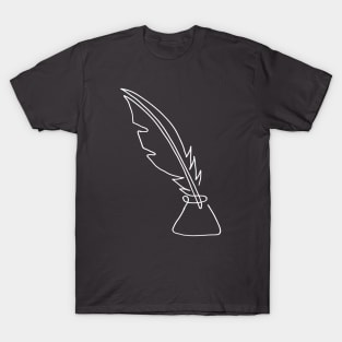 One line feather T-Shirt